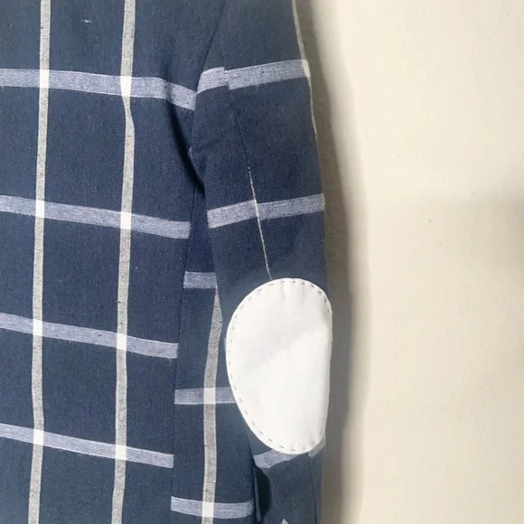 Boys Navy Plaid blazer size 4/5 - Picture 8 of 8